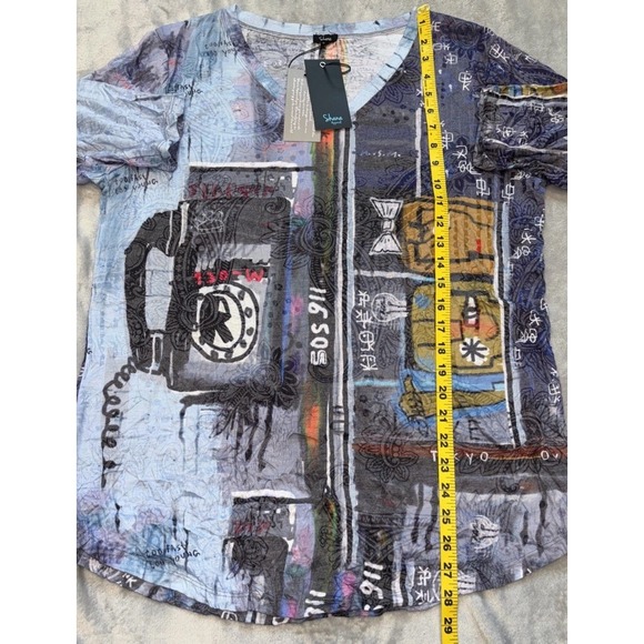 Shana Crushed Right To Education Tunic Women's Size M Purple Travel Art To Wear - Picture 5 of 13